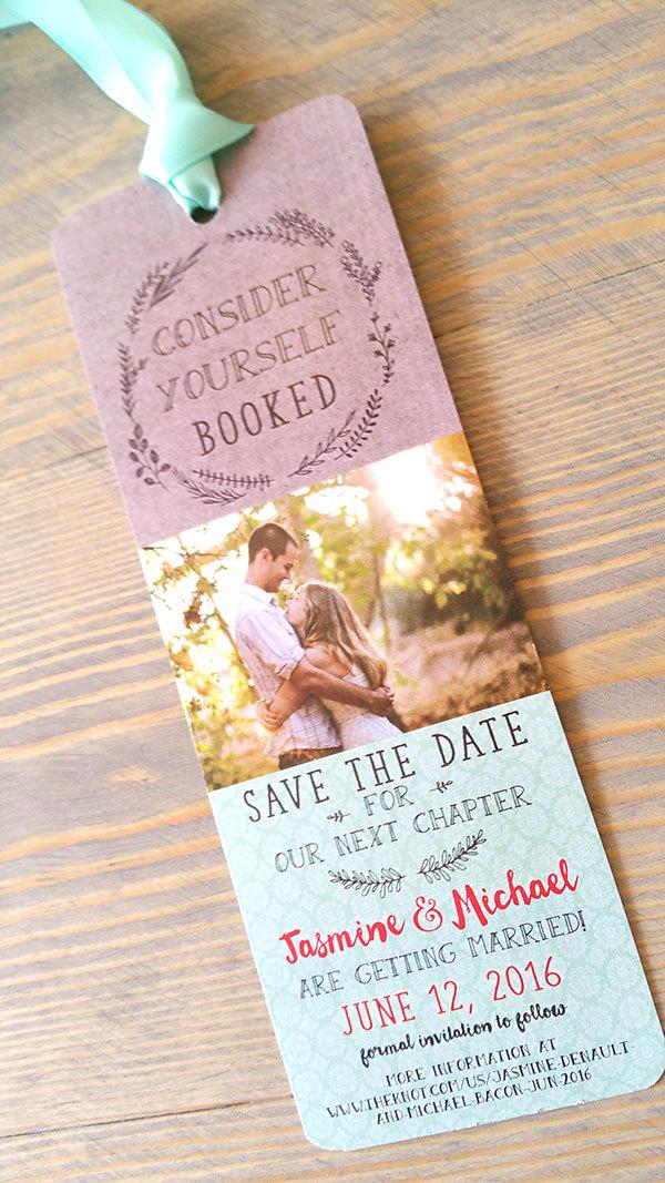 Hochzeit - Save The Date Bookmark, save the date, bookmark, Wedding Stationery