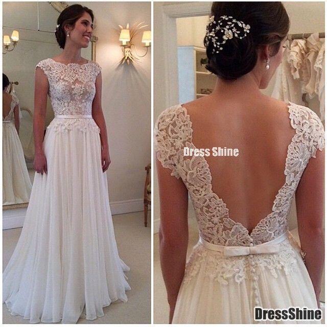زفاف - White/Ivory NEW Bridal Gown Wedding Dress Custom Size 6 8 10 12 14 16 18   