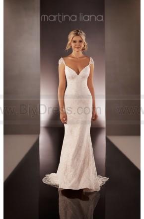 زفاف - Martina Liana Cap Sleeve Wedding Dress Style 606 - A Line Wedding Dresses - Formal Wedding Dresses