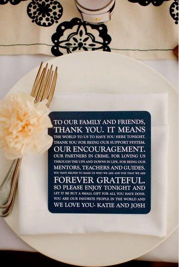 زفاف - Printable Wedding Reception Thank You Card  - Modern Perfection - Original Design - Style TY5 