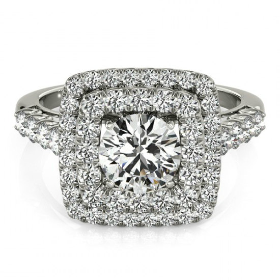 Свадьба - GIA Diamond Engagement Ring by Raven Fine Jewelers - Michael Raven - 1.40 carat Diamond Engagement Ring 14k, 18k or Platinum - Halo, Diamond Engagement Rings For Women, 1/2 ct center diamond