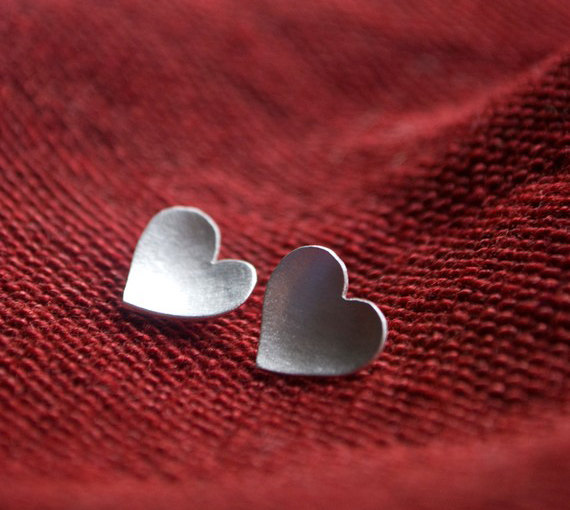 زفاف - SALE: Love // serce. corazon. heart. (READY to MAIL) - stud earrings