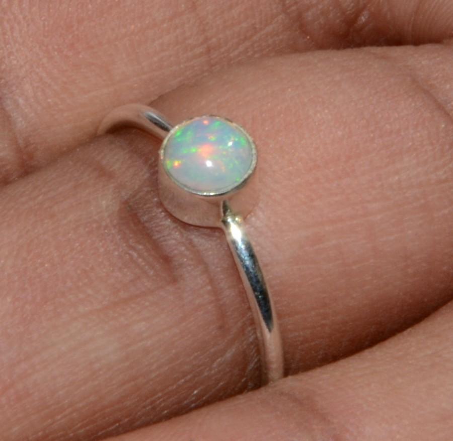 زفاف - On Sale For 2 Days Ethiopian Opal Ring , Natural Opal Ring , 925 Sterling Silver Opal Ring , October Birthstone Ring ,Silver Welo Opal ring