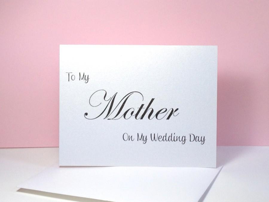 Hochzeit - Thank You Mom Wedding Card, Mom Thank You Card, Thank You Mom, Mother Card, Wedding Day Mom Thank You Card, I Love You Mom