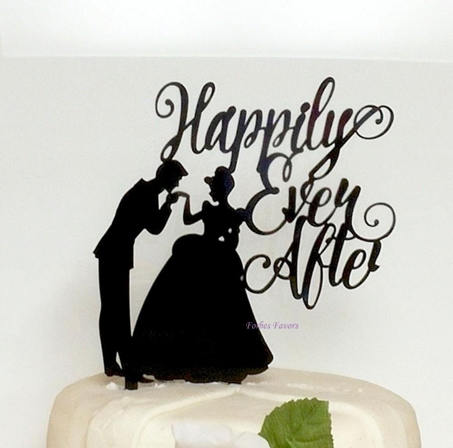 زفاف - Happily Ever After Bride and Groom Acrylic Wedding cake Topper