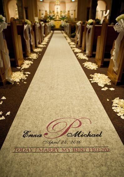 Mariage - Wedding Aisle Runner - Personalized - Ivory