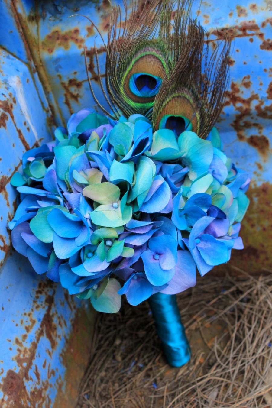 زفاف - Twisted Teal Bouquet
