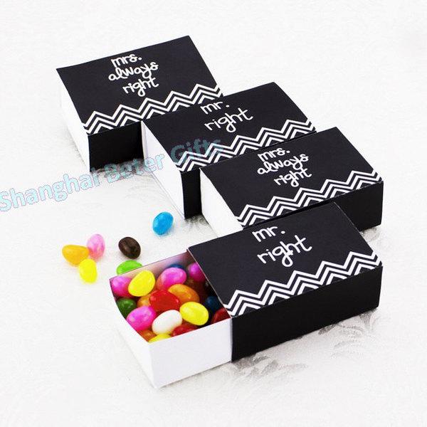 Mariage - 12pcs bride and groom party candy box TH034 wedding decor