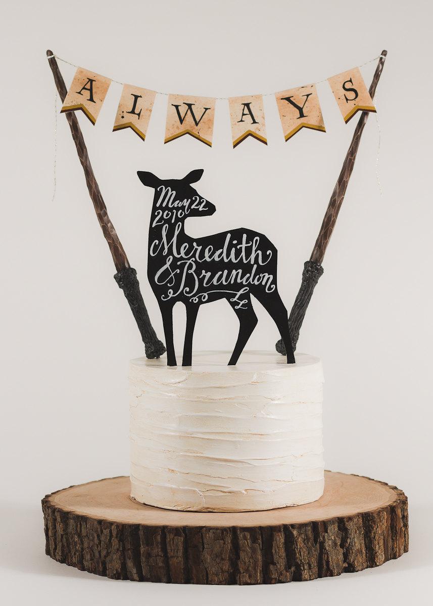Wedding - Always - Harry Potter Inspired Wedding Cake Topper