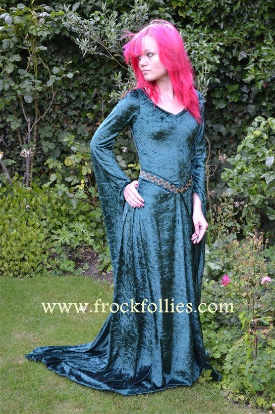 Wedding - Anyon, an Embroidered, Celtic, Elvish, Pre-Raphaelite Wedding Gown
