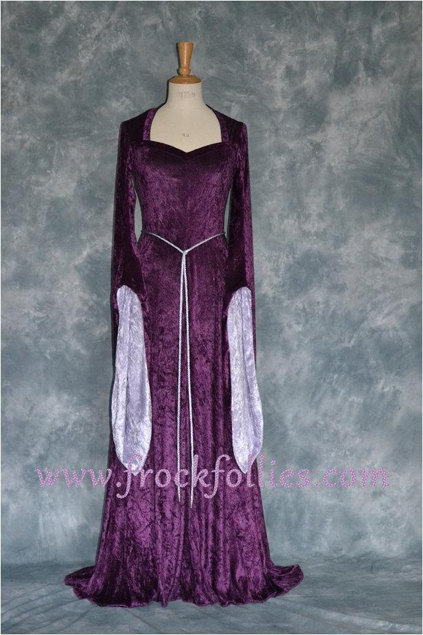 Wedding - Medieval Dress, Pagan Dress, Elvish Dress, Pre-Raphaelite Dress, Renaissance Gown, Medieval Wedding Dress, Handfasting Dress, "Coleen"