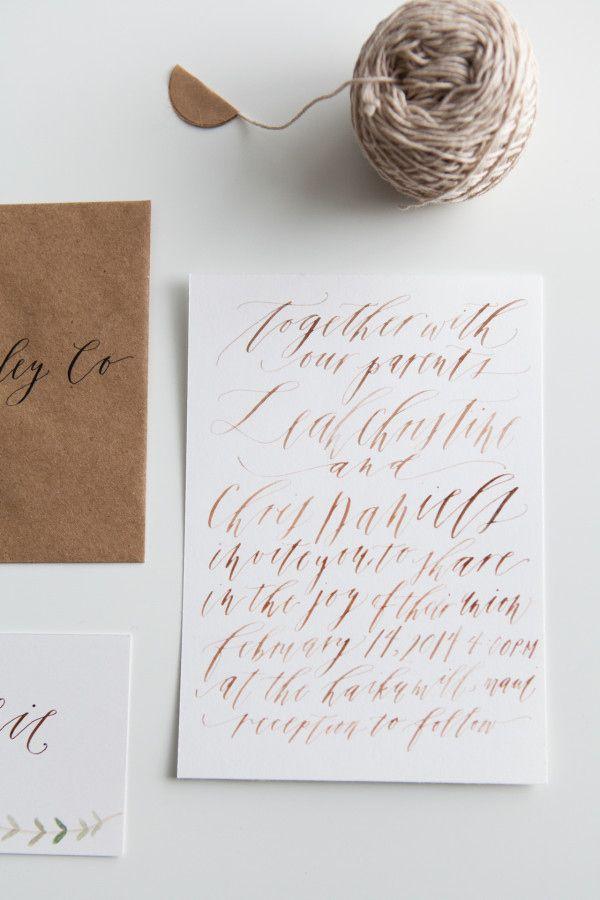 Mariage - Modern Wedding Calligraphy From Written Word Calligraphy