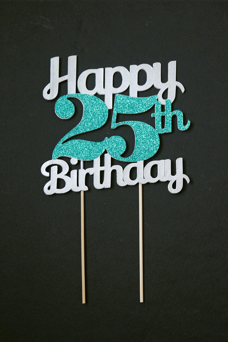 زفاف - Silver Birthday Age Cake Topper, Birthday Party, Baby Shower Cake Decoration, Customizable Number, 25th, 50th, 40th, 30th, 60th, 18th, 21st,