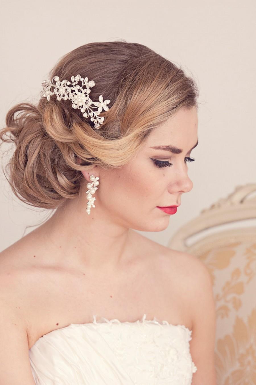 زفاف - Wedding hair accessories, Rhinestone bridal comb, Bridal hair piece, Wedding hair comb, Wedding comb hair accessory, Bridal hair comb