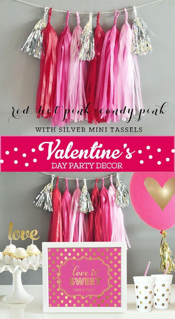 زفاف - Valentines Day Party Supplies - Valentines Day Party Decorations Banner Valentines Day Decorations Backdrop DIY Tassel Garland KIT (EB3086)