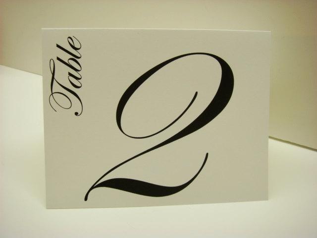 Wedding - Table Number Wedding Tented Style in Colors to Coordinate with your Wedding Reception Color Palette