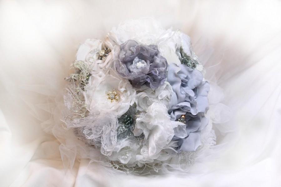 Hochzeit - white bridal bouquet money 6.3- Made in France