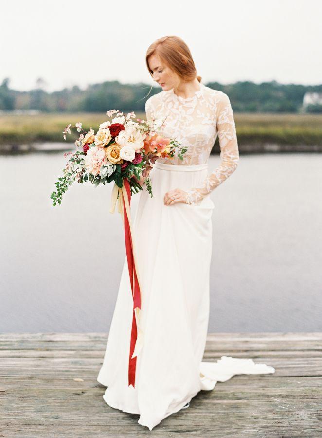 Mariage - Rustic Elegant Wedding Inspiration With Lush Florals
