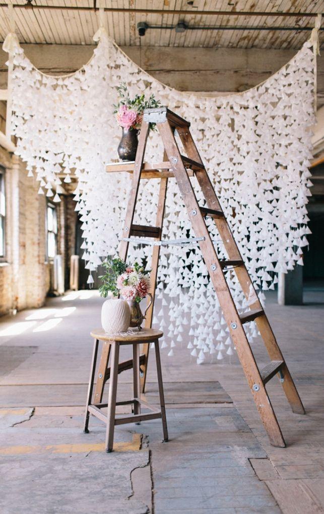 Wedding - How A Backdrop Can Transform A Wedding Or Party (Plus, A DIY Wax Paper Backdrop