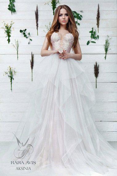 Wedding - Unique Wedding Dress AKSINIA, Bohemian Wedding Dress, Tulle Wedding Dress, Ball Gown Wedding Dress, The Princess Bride, Wedding Dress
