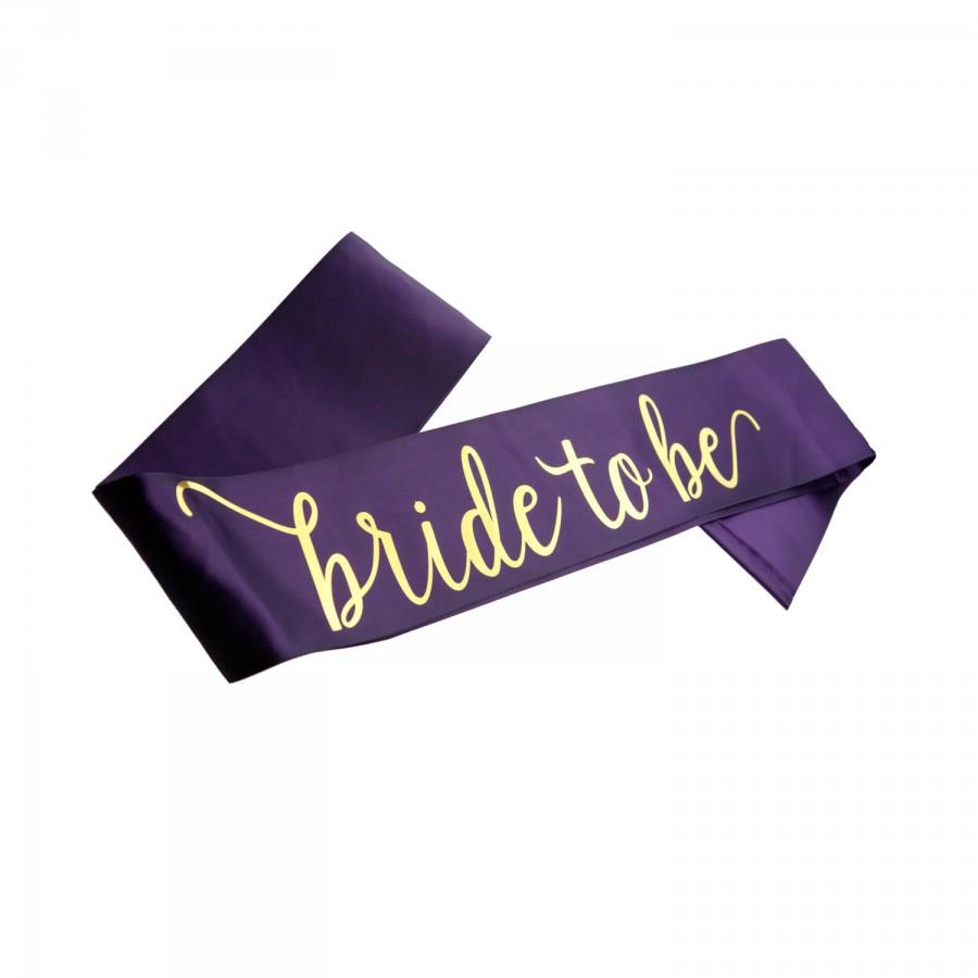 زفاف - Bride to Be Sash, Satin Bachelorette Sash, Gold printed sash, Bachelorette Party, Bridal Shower, Engagement Party, Bridal Sash, Bachelorette