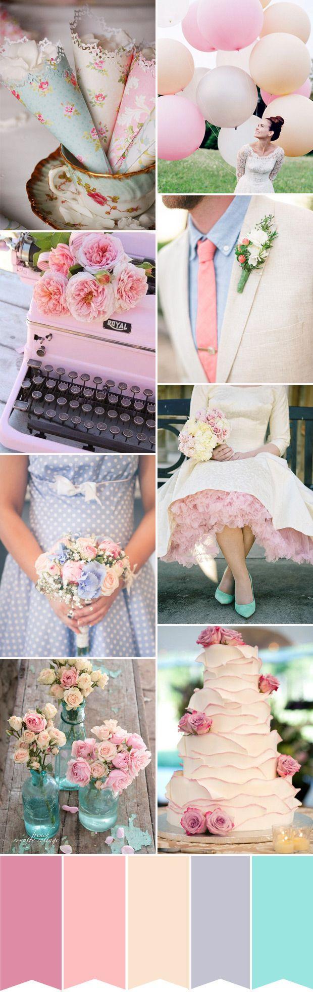 Hochzeit - Pretty Pastels: Pink And Blue Colour Palette