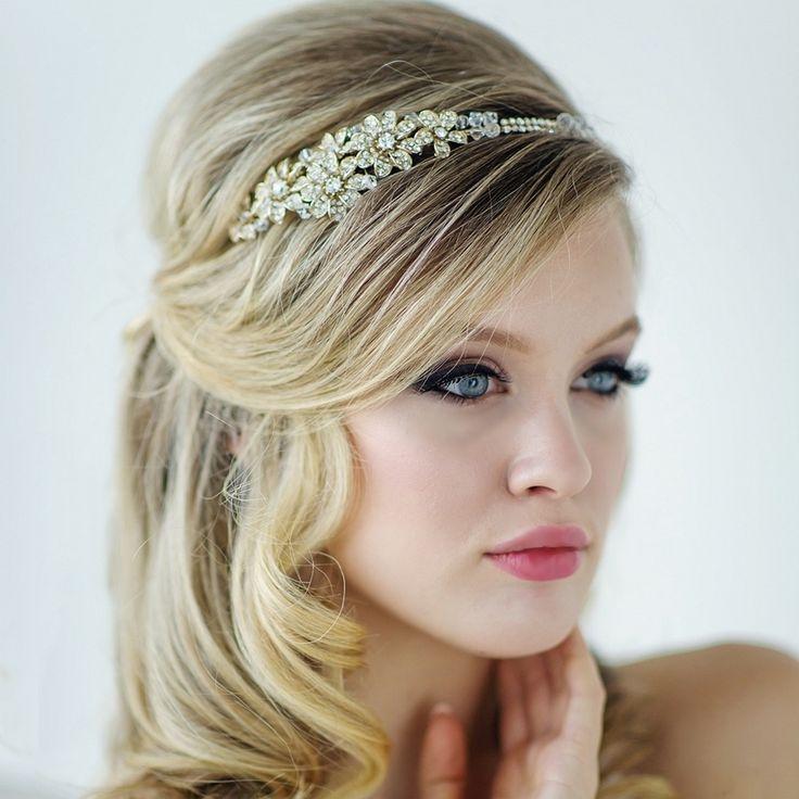 Mariage - Nellie GOLD Wedding Headband HDB27 (awj)