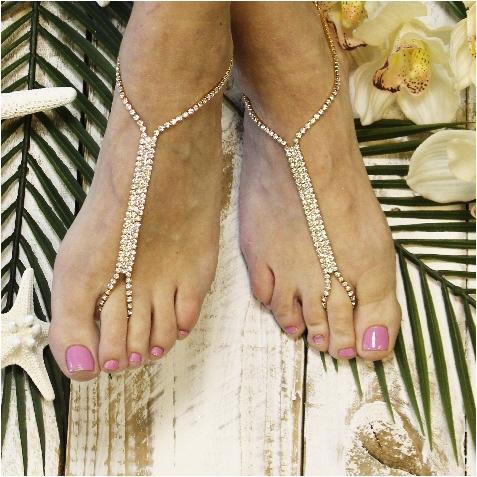 Hochzeit - Glamorous barefoot sandals