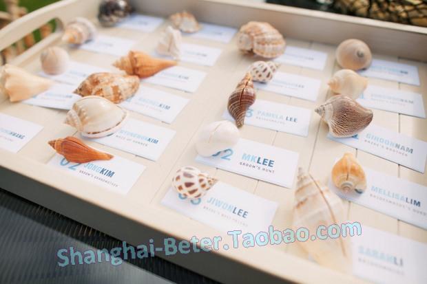 زفاف - Shells by the Sea Authentic Shell Place card Holders ZH006