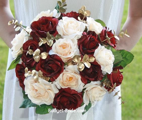 Свадьба - Burgundy Bridal Bouquet