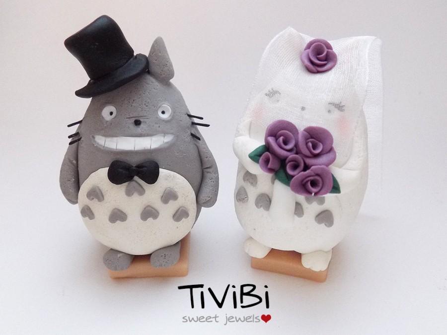 زفاف - Custom Wedding Cake Topper Totoro