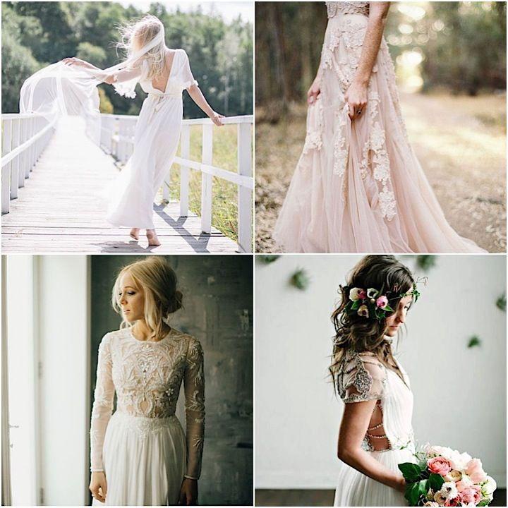 Hochzeit - Bohemian Wedding Dresses For Stylish Brides
