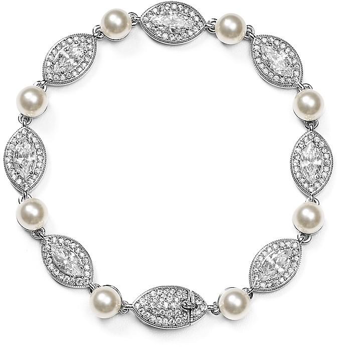 Mariage - Nadri Simulated Pearl Bracelet