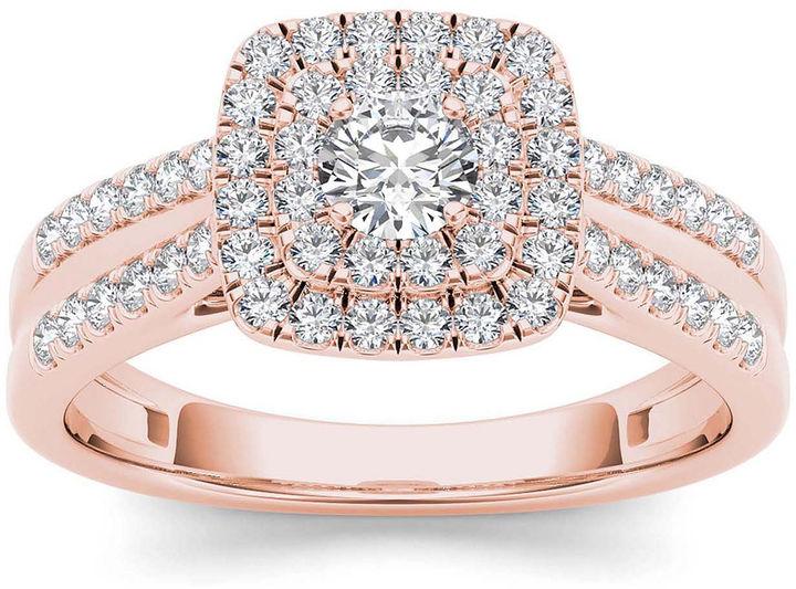 Свадьба - MODERN BRIDE 3/4 CT. T.W. Diamond 10K Rose Gold Engagement Ring