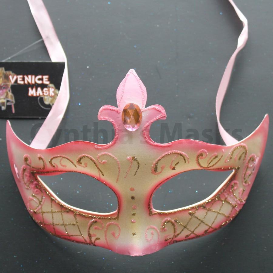 زفاف - Dusty Rose Pretty Princess Venetian Masquerade Mask for dancing parties home decor, 6I8A,  SKU: 6D52