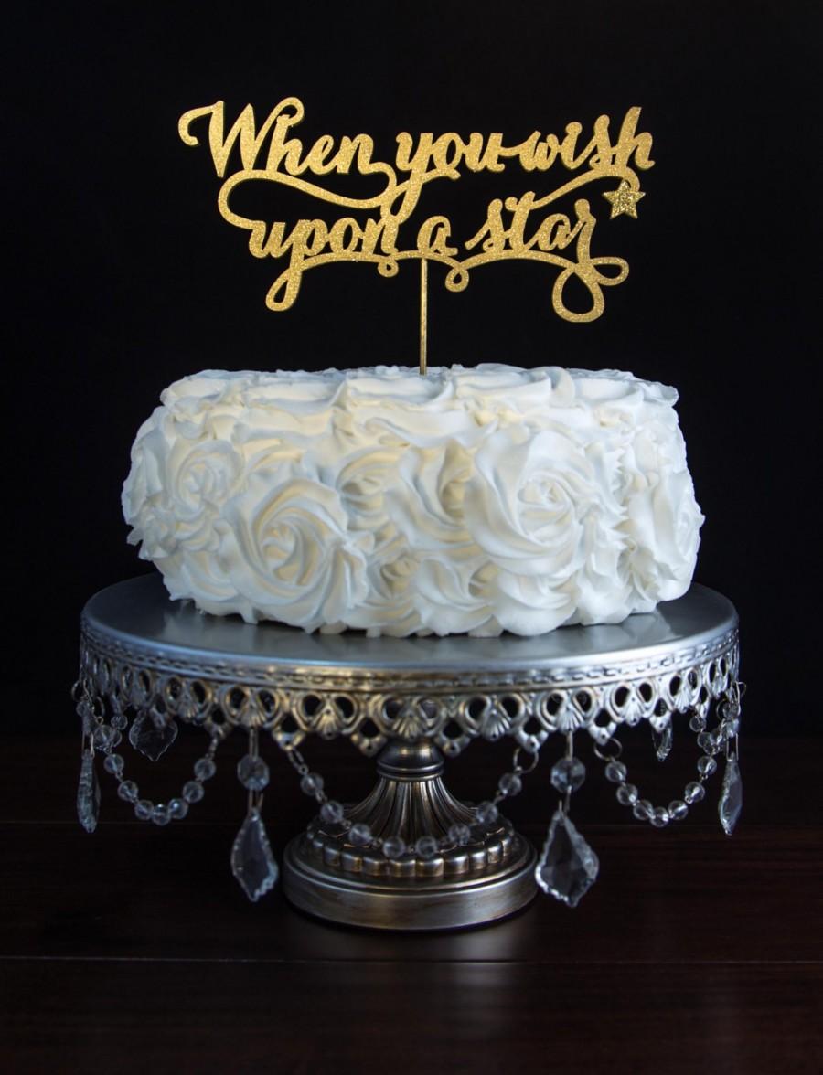 زفاف - Wedding Cake Topper -When You Wish Upon a Star- Fairy Tale Series-Disney Inspired