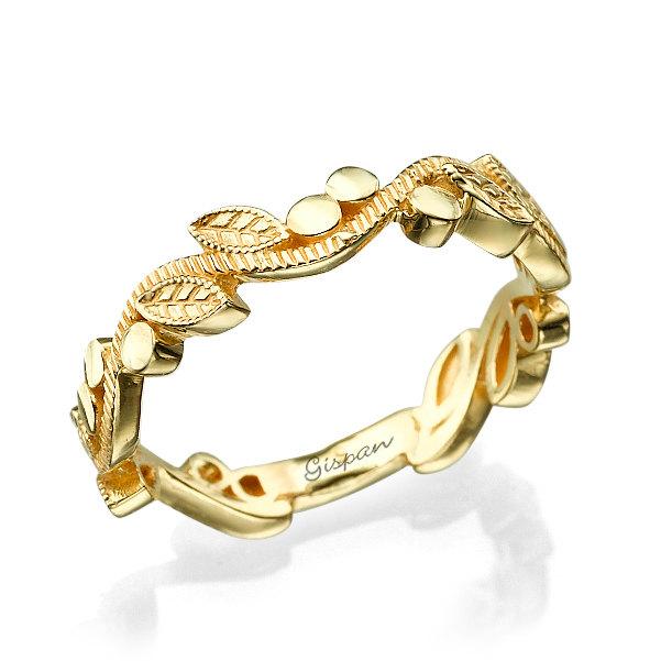 Wedding - Leaves Wedding ring, Wedding Band, Unique wedding band, leaf ring, Vintage ring, Antique ring, Promise ring, Statement ring, Gift, Band ring