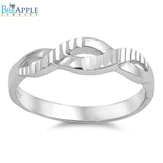 Свадьба - Laser Cut Solid 925 Sterling Silver Celtic Infinity Promise Anniversary Ring Valentines Mothers Day Cute Gift Size 4-15