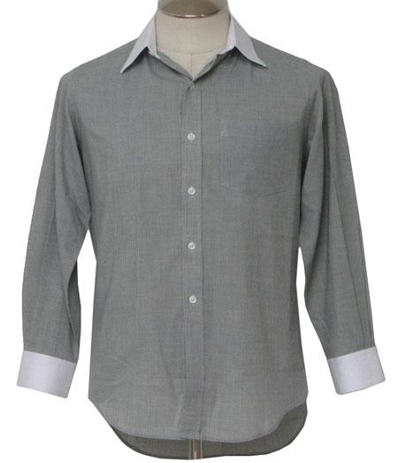 زفاف - Gray Dress Shirts, Grey Custom Dress Shirts, Light Grey Dress Shirt