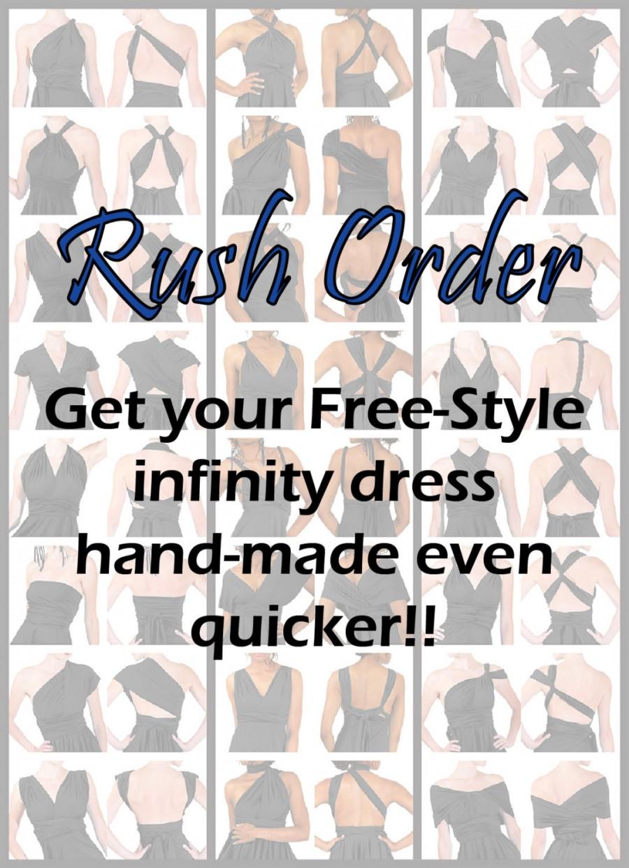 Wedding - RUSH ORDER for NON-Standard color infinity dresses only -- Free-Style Dress -- convertible dress, infinity bridesmaid dresses, wedding dress