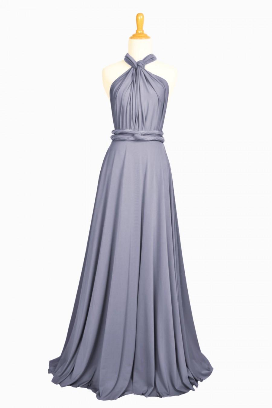 Wedding - Bridesmaid Dress  Lilac gray Infinity Dress  floor Length Wrap Convertible Dress L119