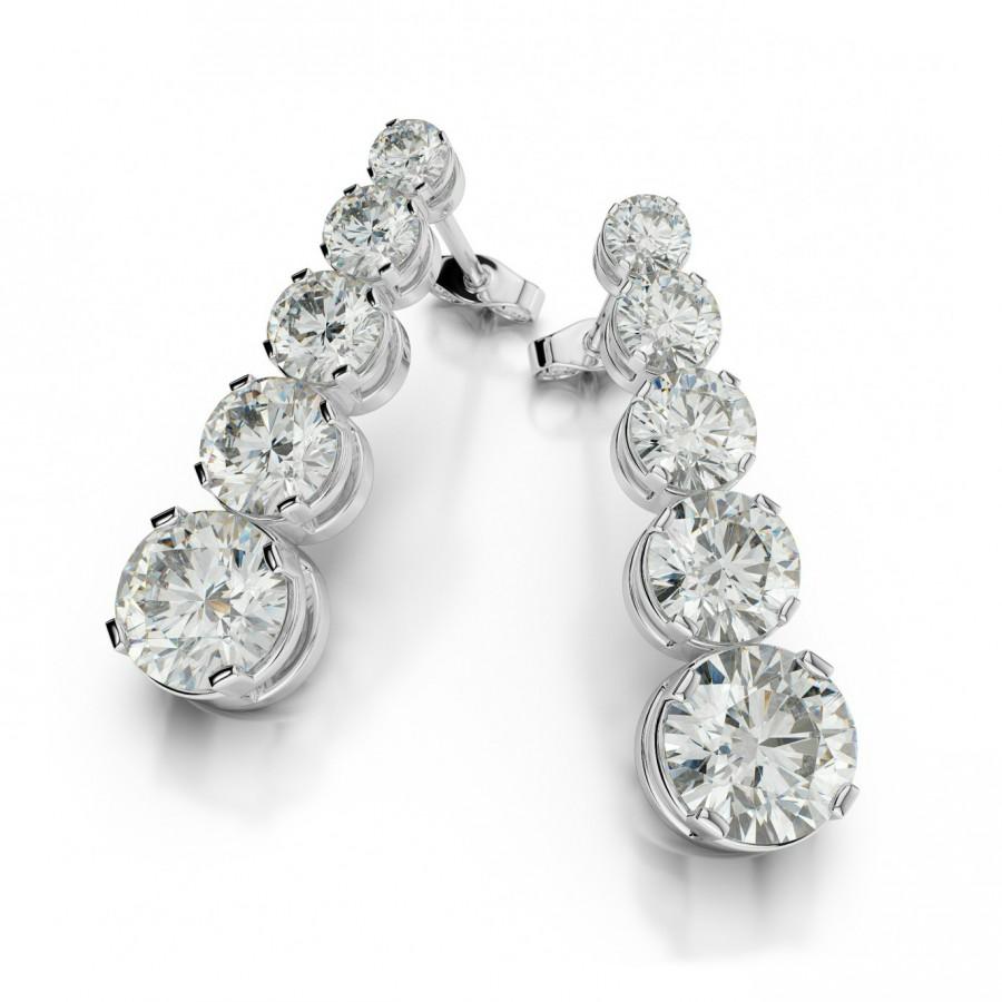 Wedding - 1 Carat Diamond Journey Earrings by Raven Fine Jewelers - Michael Raven Jewelry