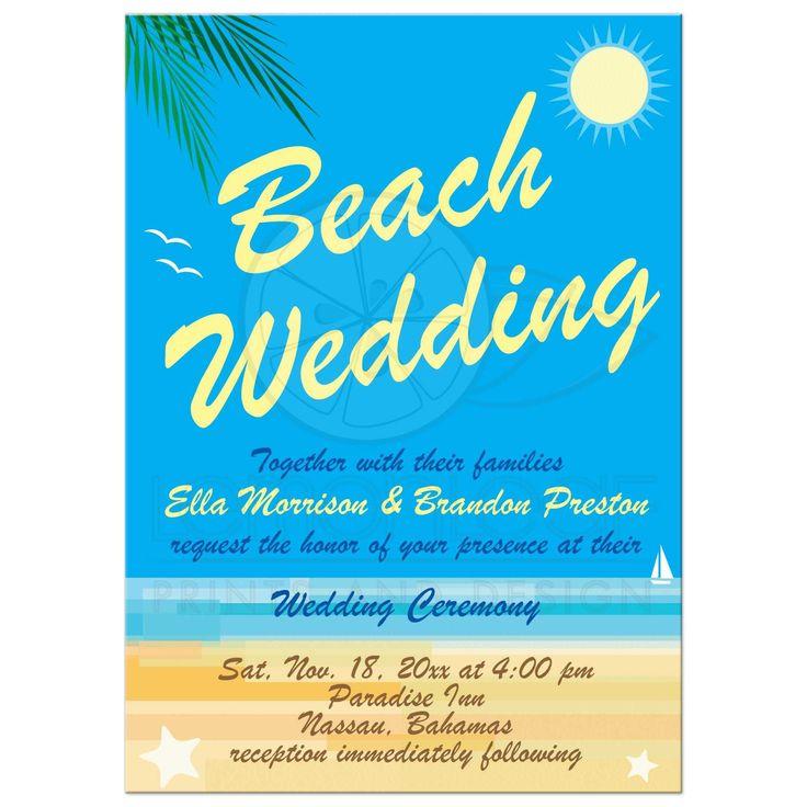 زفاف - Wedding Invitation - Tropical Beach
