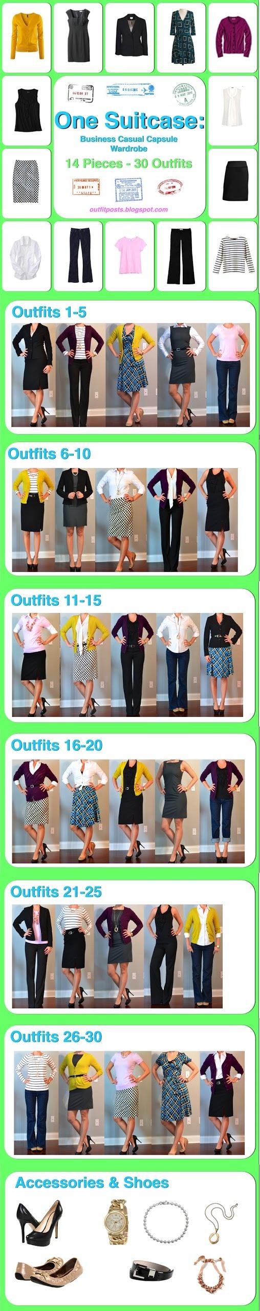 Свадьба - Outfit Posts: One Suitcase: Business Casual Capsule Wardrobe