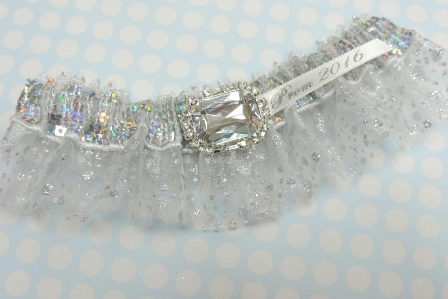 Mariage - Prom Garters, Sequin Prom Garter, Silver Prom Garter, Prom Garter, Wedding  Garters, Prom Garters.