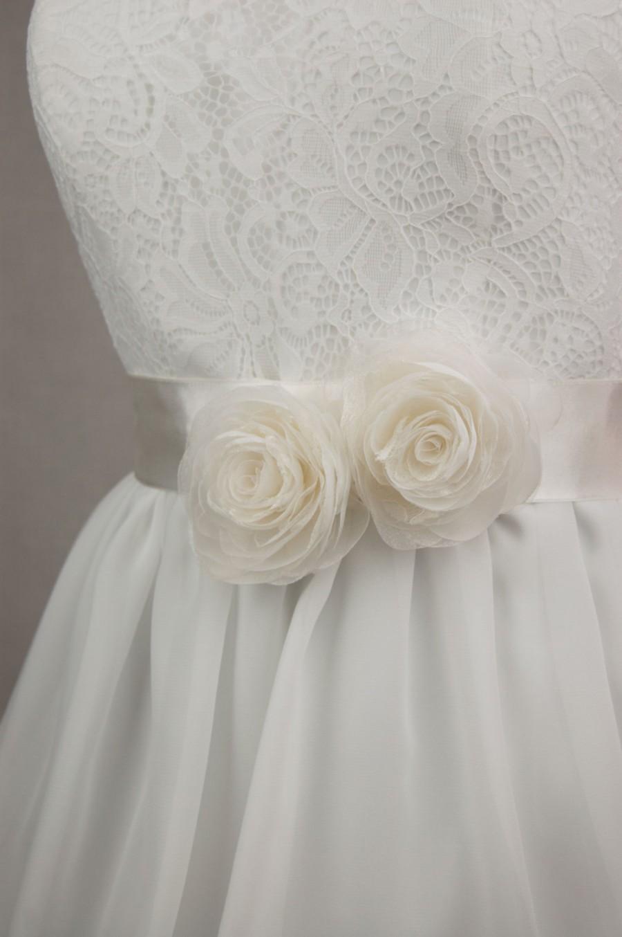 Hochzeit - Bridal sash - Floral sash - Wedding sash - Wedding belt - Bridal belt sash - Bridal dress sash