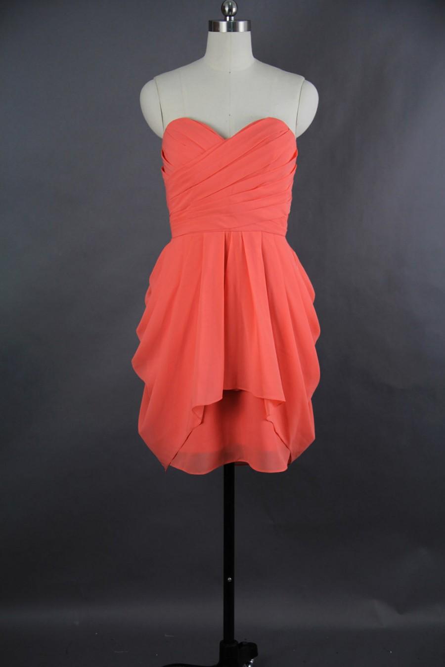 زفاف - Bridesmaid Dress 2014, A-line Sweetheart Short Chiffon Bridesmaid Dress