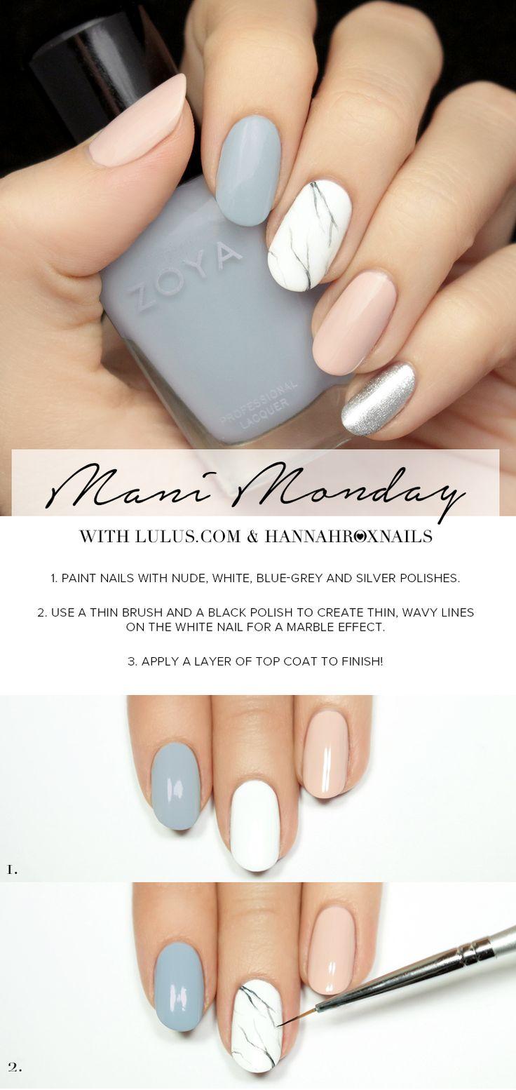Wedding - Mani Monday: Pastel Marble Nail Tutorial (Lulus.com Fashion Blog)