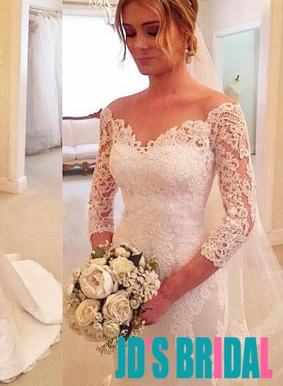 Свадьба - H1680 Stunning illusion lace long sleeves mermaid bridal wedding dress