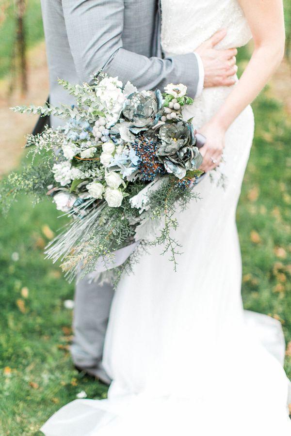 Свадьба - Dusty Blue Winter Winery Wedding